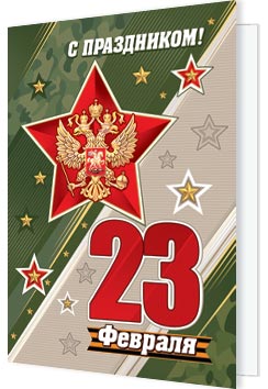 С праздником! 23 Февраля ( РФ ). Открытки оптом